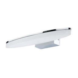 Ola Wall Lamp 6W LED Oval 3000K IP44, 450lm, Polished Chrome/Frosted Acrylic