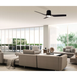 Ushuaia 30W LED Dimmable Ceiling Light With Built-In 35W DC Fan, 2700-5000K Remote & APP Control, 2400lm, Black, 5yrs Warranty - thumbnail 3