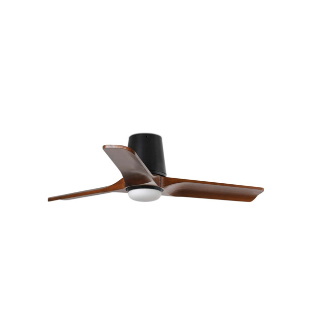 Heywood Tub 90cm LED Ceiling Fan Black, Walnut Blades - image 1