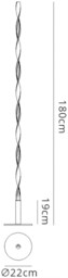 Madagascar Floor Lamp, 24W LED, 3000K, 1680lm, IP20, Sand White - thumbnail 2