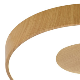 Coin Round Ceiling 56W LED With Remote Control 2700K-5000K, 2500lm, Wood Effect, 3yrs Warranty - thumbnail 3