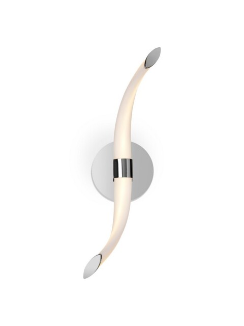 Armonia Wall Lamp Wave, 12W LED, 3000K, 900lm, Polished Chrome, Frosted Acrylic - image 1