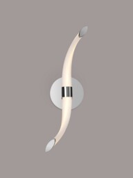 Armonia Wall Lamp Wave, 12W LED, 3000K, 900lm, Polished Chrome, Frosted Acrylic - thumbnail 3