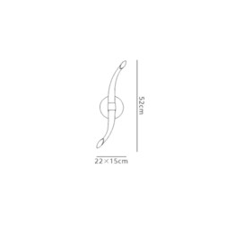 Armonia Wall Lamp Wave, 12W LED, 3000K, 900lm, Polished Chrome, Frosted Acrylic - thumbnail 2