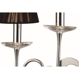 Acanto Table Lamp 2 Light E14, Polished Chrome With Black Shades - thumbnail 5
