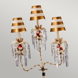 Birdland 1 Light Table Lamp Black, Gold, Crystal, E27 - thumbnail 3