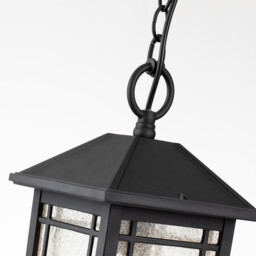 Quoizel Cedar Point Outdoor Pendant Ceiling Light Black, IP44 - thumbnail 2