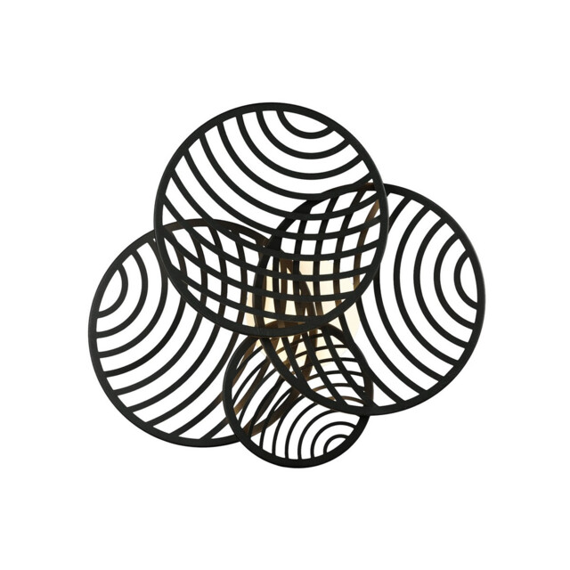 Collage 4 Ring Ceiling, 60W LED, 3000K, 4500lm, Black, 3yrs Warranty - image 1