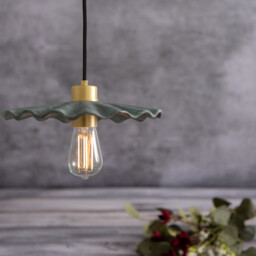 Kapok Pendant Blue Earth, Satin Brass - thumbnail 5