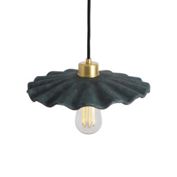 Kapok Pendant Blue Earth, Satin Brass - thumbnail 3
