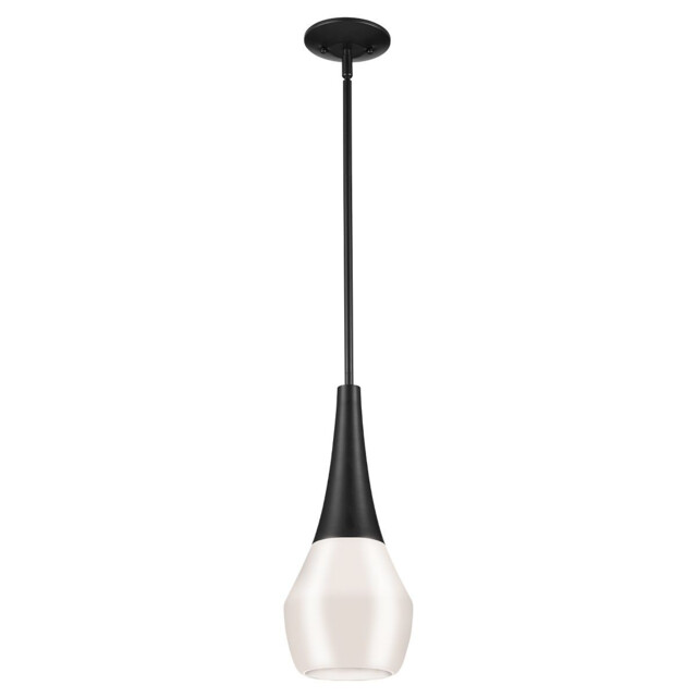 Kichler Deela Slim Pendant Ceiling Light Contemporary Black 1x E27 - image 1