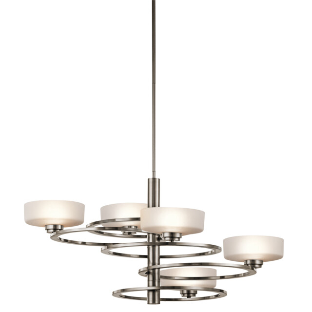 Aleeka Multi Arm Chandelier 4 Light Classic Pewter Finish, G9 - image 1