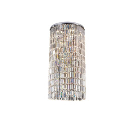 Torre Pendant 50cm Plate & Mirror Only 6 Light GU10 Polished Chrome/Crystal To Order 60 Hooks