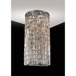 Torre Pendant 50cm Plate & Mirror Only 6 Light GU10 Polished Chrome/Crystal To Order 60 Hooks - thumbnail 2