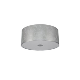 Baymont White 3 Light E27 Universal Flush Ceiling Fixture With 50cm x 20cm Silver Leaf With White Lining Shade - thumbnail 5