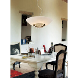 Amada Flush Ceiling 6 Light G9, Polished Chrome/Opal White Glass - thumbnail 3