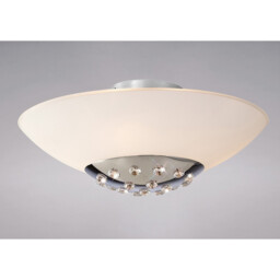 Amada Flush Ceiling 6 Light G9, Polished Chrome/Opal White Glass - thumbnail 2