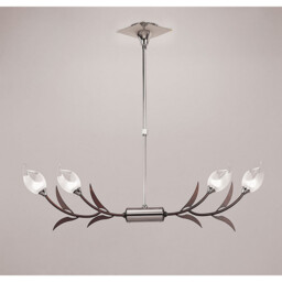 Holland Telescopic Linear Pendant Line 4 Light G9, Polished Chrome, Wenge - thumbnail 2