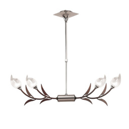 Holland Telescopic Linear Pendant Line 4 Light G9, Polished Chrome, Wenge - thumbnail 1