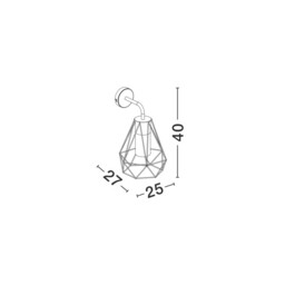 Isidora Wall Lamp Black Aluminium Clear Glass LED E27 IP54 - thumbnail 3