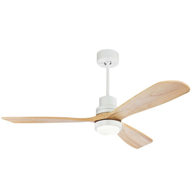 Aurion Ceiling Fan White Matt - Natural Wood Blades LED 3000-4000-6000K - image 1