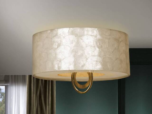 Ed 4 Light Flush Ceiling Light Gold, E27 - image 1