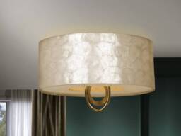 Ed 4 Light Flush Ceiling Light Gold, E27 - thumbnail 1
