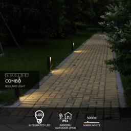 Combo Modern Pedestal Light Outdoor - Ø 9cm - LED - 1x9W 3000K - IP54 - Black - thumbnail 2