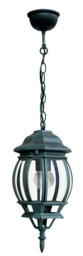 SANTIAGO Outdoor Pendant Ceiling Light Black, Green, IP44 15.5cm