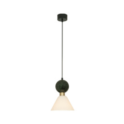 Galara Cone Slim Pendant Ceiling Light Sandy Black-Brass-Green Marble 1XE14