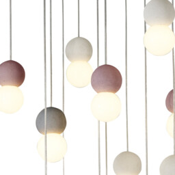 Galaxia Pendant Round, 15 Light E27, White/Grey/Red Cement, White Base & Cable, Item Weight: 22kg - thumbnail 5