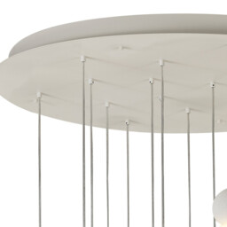 Galaxia Pendant Round, 15 Light E27, White/Grey/Red Cement, White Base & Cable, Item Weight: 22kg - thumbnail 3