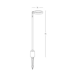 Zambelis 70cm Outdoor Spike Brown LED 3000K IP65 - thumbnail 5