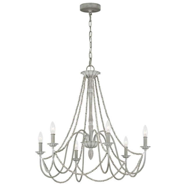 Feiss Maryville 6 Light Chandelier Washed Grey - image 1
