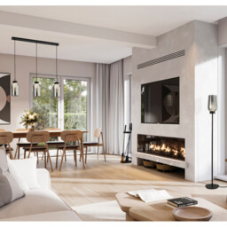 Nora Linear Pendant, 3 Light Adjustable E27, Black/Black Marble/Chrome Glass With Frosted Inner - thumbnail 5