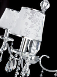 BOEME 6 Light Chandeliers with Shades Chrome, Crystals And 68cm - thumbnail 2