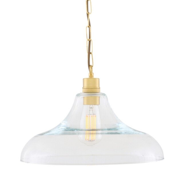 Clifton Dome Pendant, Satin Brass - image 1