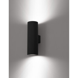Alp Outdoor Up Down Wall Lamp Sandy Black Aluminium, Glass LED Chip 10W 1857Lm 3000K IP65 - thumbnail 3