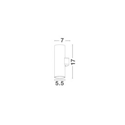Alp Outdoor Up Down Wall Lamp Sandy Black Aluminium, Glass LED Chip 10W 1857Lm 3000K IP65 - thumbnail 5