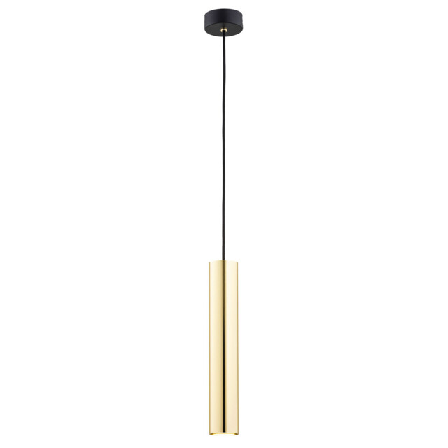 Gomera Plus Slim Pendant Ceiling Light Brass Steel, Black Structure - image 1
