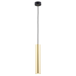 Gomera Plus Slim Pendant Ceiling Light Brass Steel, Black Structure