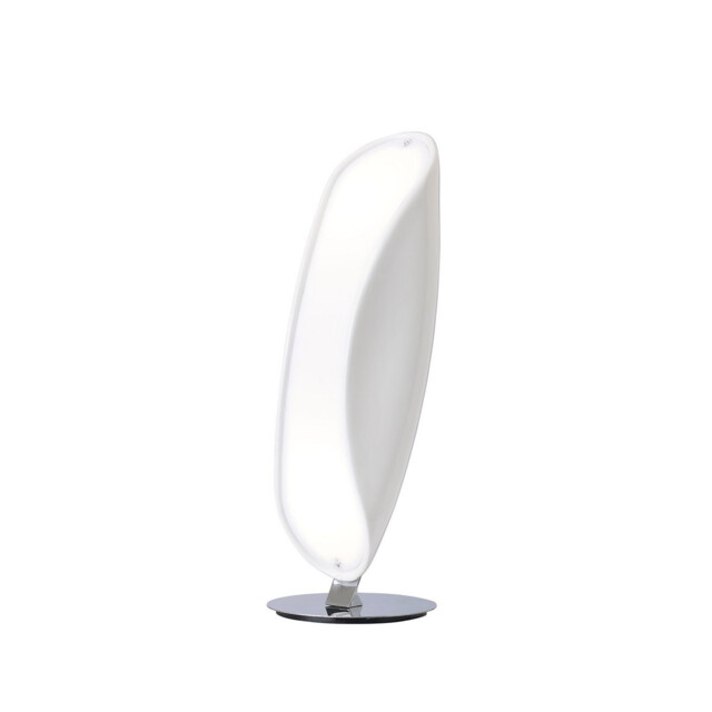 Pasion Table Lamp 2 Light E27, Gloss White/Polished Chrome - image 1