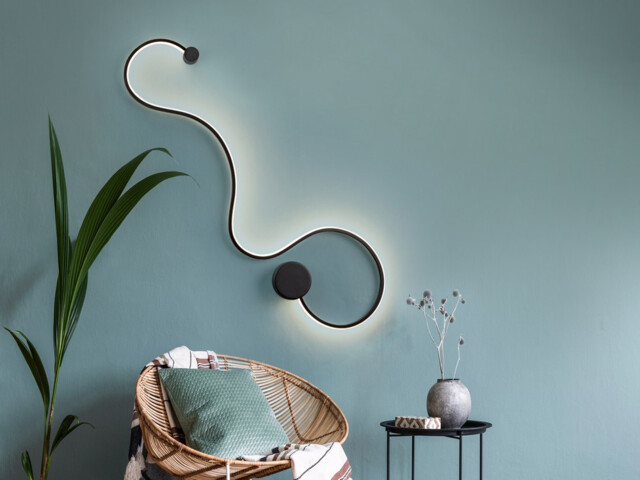Grafos Integrated LED Wall Light, Matt Black - image 1