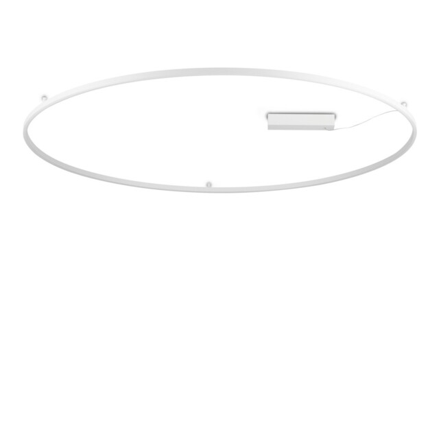 Oracle Slim 150cm Non Dim 3000K Round Integrated LED Semi Flush Ceiling Light White 9300lm - image 1