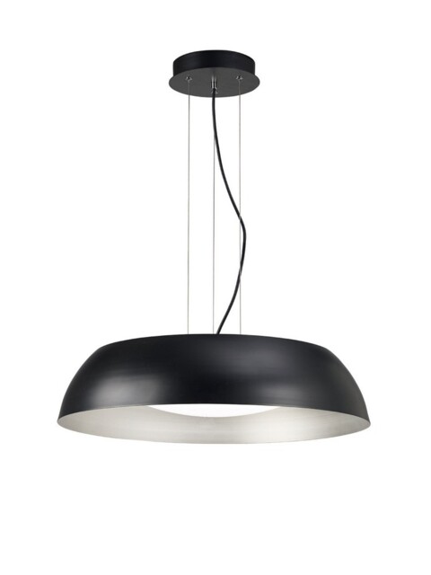 Argenta Ceiling Pendant Large 30W LED 3000K, 3000lm, Matt Black, Silver, White Acrylic - image 1