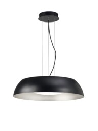 Argenta Ceiling Pendant Large 30W LED 3000K, 3000lm, Matt Black, Silver, White Acrylic - thumbnail 1