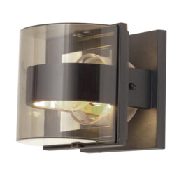 Frida 1 Light Indoor Small Wall Light Graphite IP54, E27 - thumbnail 1