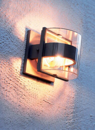 Frida 1 Light Indoor Small Wall Light Graphite IP54, E27 - thumbnail 2