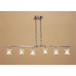 Rosa Del Desierto Telescopic Linear Pendant Line 6 Light G9, Antique Brass - thumbnail 2
