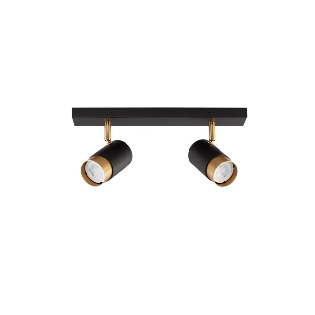 Pogno 2 Light Twin Ceiling Spotlight Sandy black, Gold Aluminium LED GU10 2x10W - image 1